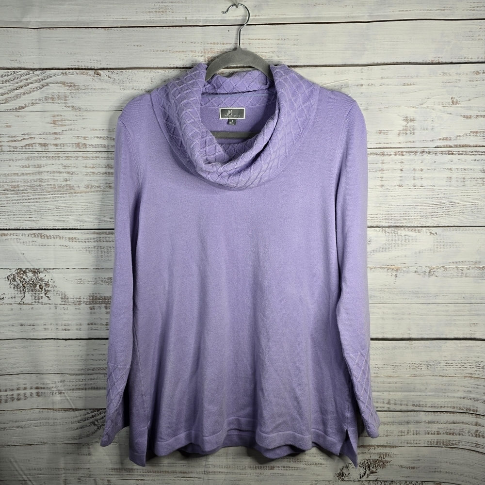 JM Collection Lavender‎ Cowl Neck Sweater Womens Size Small
